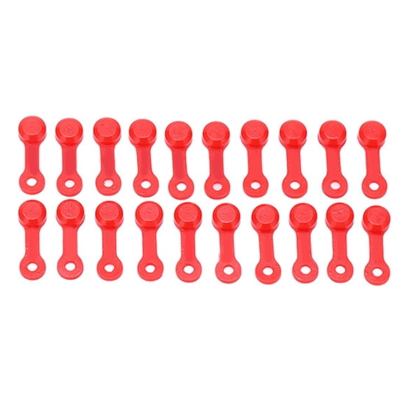 20-Pack Universal Zerk Fitting Caps, Grease Fitting Brake Bleeder Screw Covers, Dustproof Protection for Cars and Motorcycles - Red