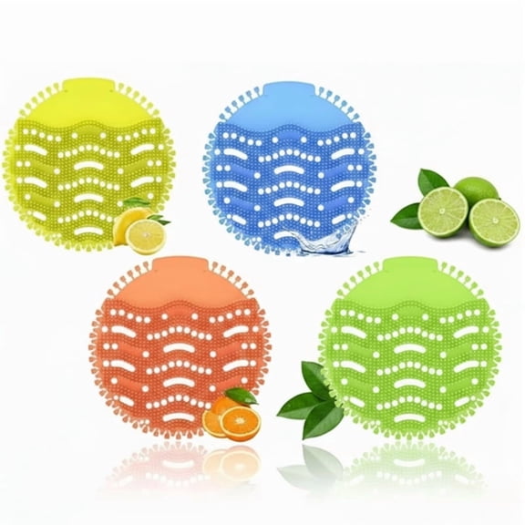 20 Pack Urinal Screen Deodorizer Mats, Long Bristle Anti-Splash & Odour Neutraliser for Bathrooms, Urinal Blocks