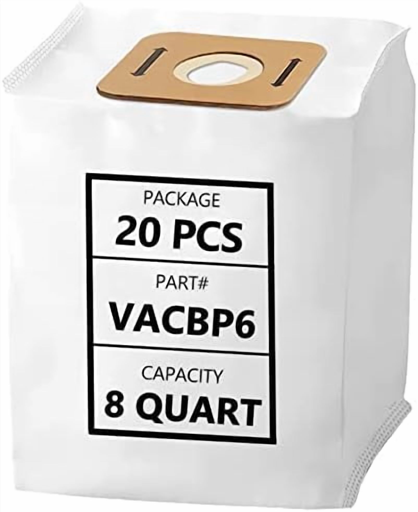 8 Pack Replacement VACBP6 HEPA Filter Bags – Compatible With Atrix Ergo 8 Quart Backpack Vacuum (Fits VACBP1, VACBP36V, VACBPAI Models)