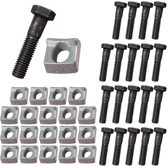 20 Pack - Wheel Rim Clamp Wedge & Bolt for Lowboy Construction Trailer