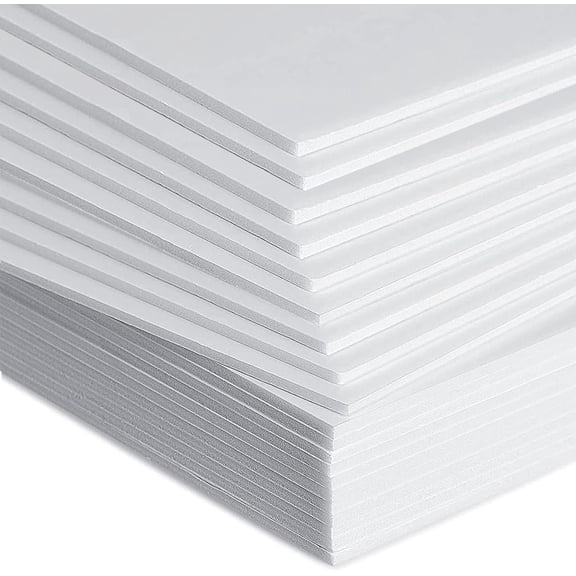 20 Pack White Board for Projects 12"x16.5" Core Board 1/5" Thick Polystyrene Sheet Backing Board Poster Board Sheets for Art Crafts, School, Presentation, Wedding