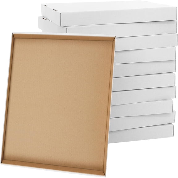 20 Pack White Kraft Paper File Box Lids for 15 in x 12 in x 10 in Cardboard Letter or Legal File Boxes, Stackable Moving and Storage Covers