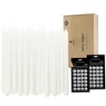 thumbnail image 1 of 20 Pack White Taper Candles with 2 Pack Candles Wax Sticky Dots,10 inch Unscented Smokeless Dinner Candle Set for Household, Wedding, Party and Home Décor Candlesticks, 1 of 5