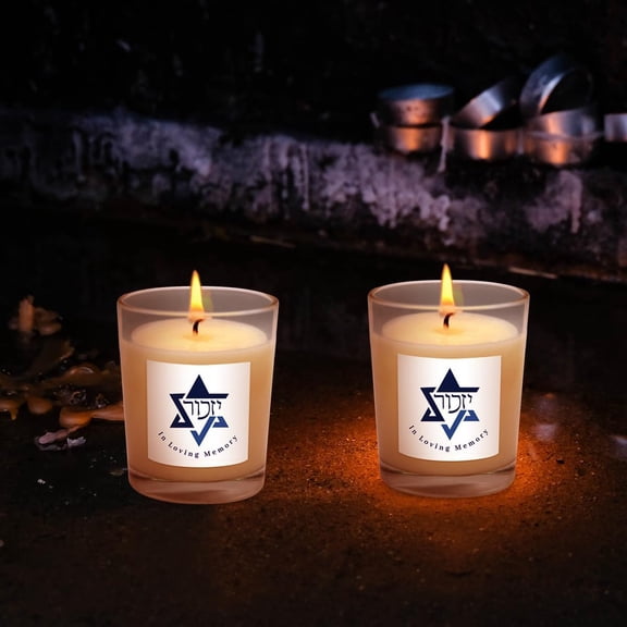 20 Pack White Yahrzeit Candles - Yahrzeit Memorial Candles, Memorial Bereavement Gifts for Loss of Loved One, Jewish Sympathy, Natural Soy Wax Hand Poured$$Home Decor, Kitchen, & Other