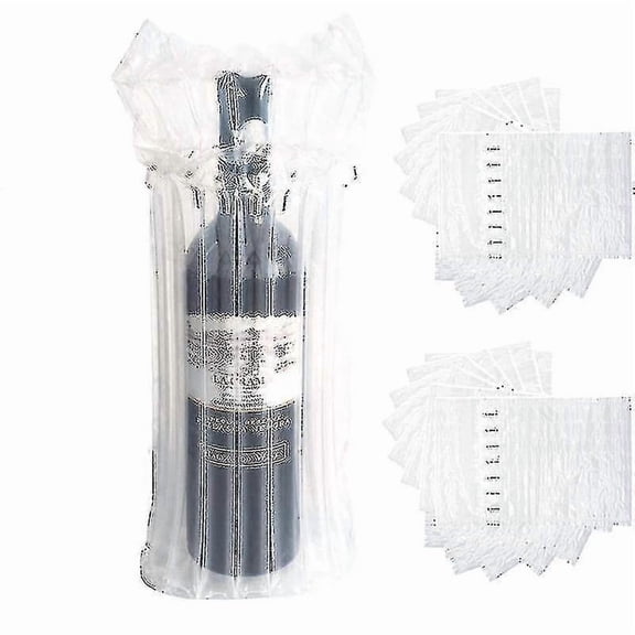 20 Pack Wine Bottle Protector Sleeves, Anti-shock Inflatable Wine Glass Bottle Packaging Protector Bag