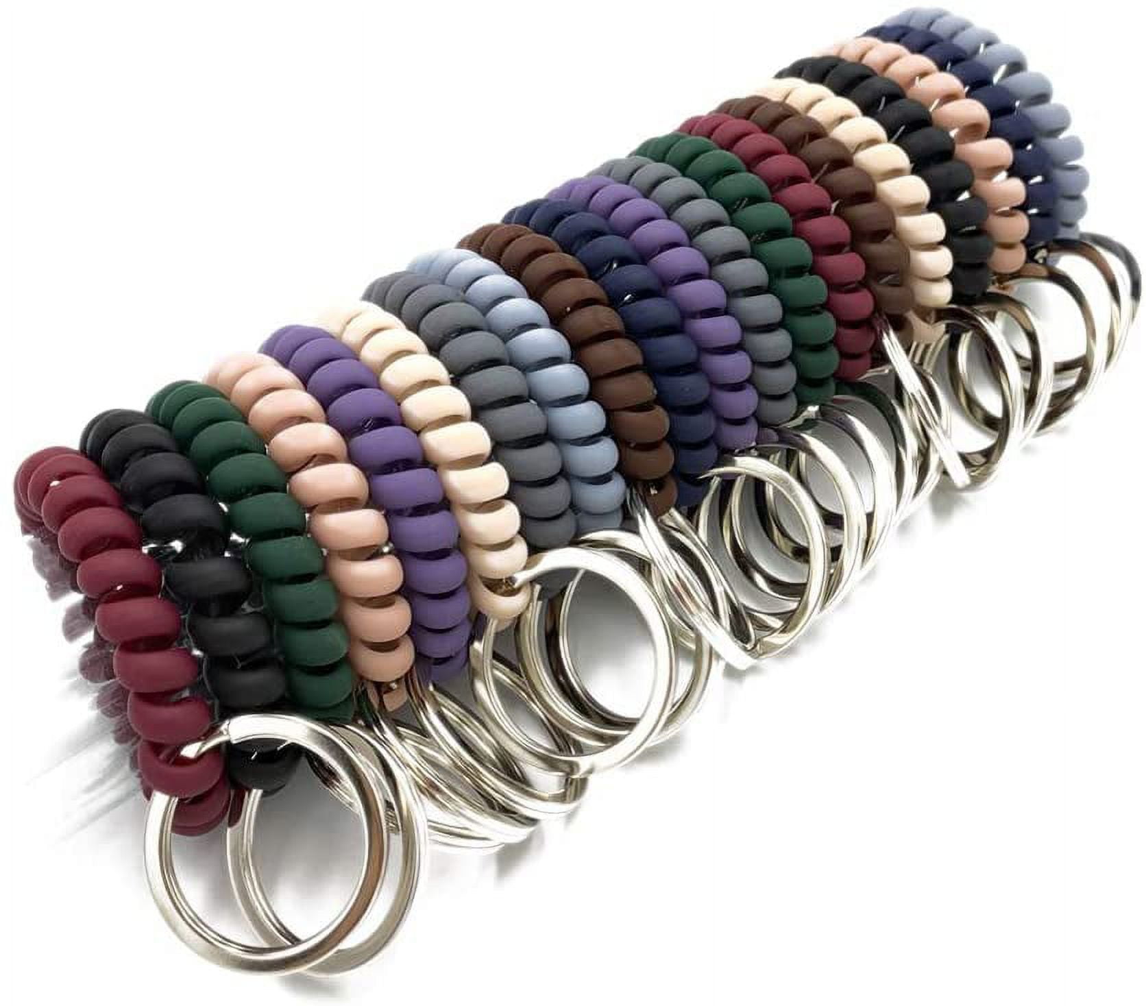 20 Pack Wrist Coil, 10-Colors Plastic Wristband, Elastic Stretchable ...