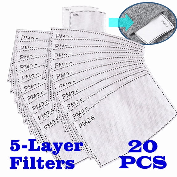 20 Pack of 5-Layers PM2.5 Activated Carbon Filter - CLEANBREATH®
