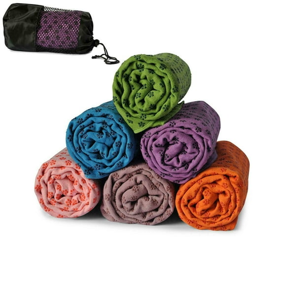 20 Pack of Non Slip Yoga Towel Pilates Hot Bikram Grip Travel Bag Size: 53"x21"
