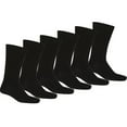 thumbnail image 1 of 20 Pack of Qraftsy Men Black Solid Plain Dress Socks (10-13), 1 of 2