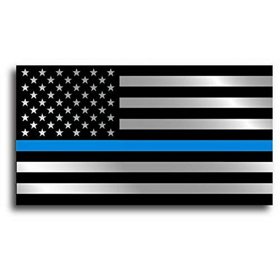 20 Pack of Small Sized Thin Blue Line Police Officer BLM American Flag Vinyl Decal Sticker Car Truck 1.3" x 2.5"