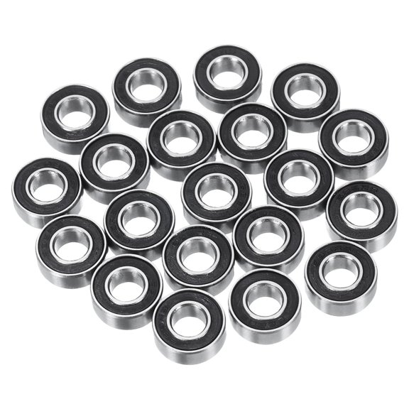 20 Packs 686-2RS Miniature Deep Groove Ball Bearings 6x13x5mm Double Sealed Bearings (Black), ABEC 3