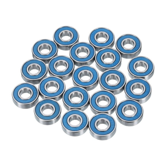 20 Packs 695-2RS Miniature Deep Groove Ball Bearings 5x13x4mm Double Sealed Bearings (Blue), ABEC 3