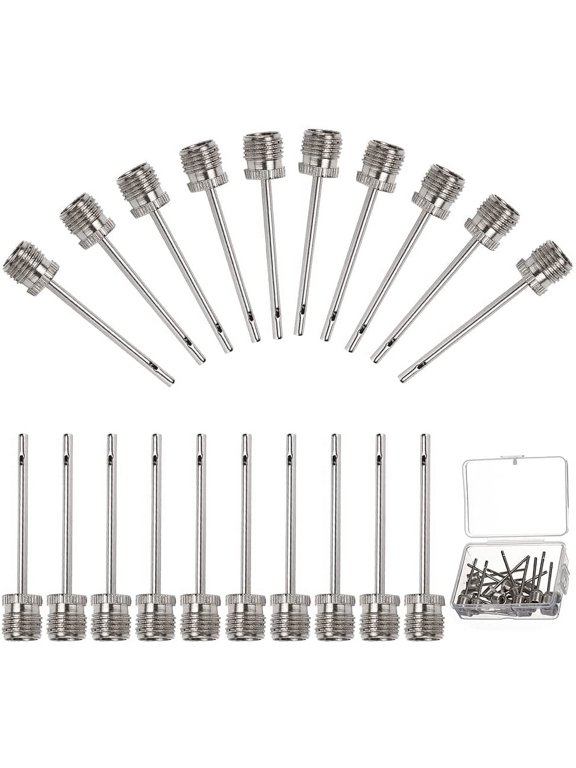 20 Packs Air Pump Inflation Needles, Soccer Sports Ball Pump Needle Stainless Steel Basketball Inflating Pins Air Pump Needle For Balls Soccer Basketball Football Volleyball Rugby