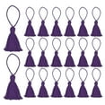 thumbnail image 1 of Uxcell 20 pack Bookmark Tassels 4.3 inch Hanging Loop Small Tassels Soft Mini Tassels, Dark Purple, 1 of 7
