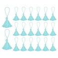 thumbnail image 1 of Uxcell 20 pack Bookmark Tassels 4.3 inch Hanging Loop Small Tassels Soft Mini Tassels, Light Cyan, 1 of 7