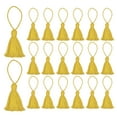 thumbnail image 1 of Uxcell 20 pack Bookmark Tassels 4.3 inch Hanging Loop Small Tassels Soft Mini Tassels, Light Yellow, 1 of 7