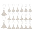 thumbnail image 1 of Uxcell 20 pack Bookmark Tassels 4.3 inch Hanging Loop Small Tassels Soft Mini Tassels, Milky White, 1 of 7