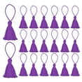 thumbnail image 1 of Uxcell 20 pack Bookmark Tassels 4.3 inch Hanging Loop Small Tassels Soft Mini Tassels, Purple, 1 of 7