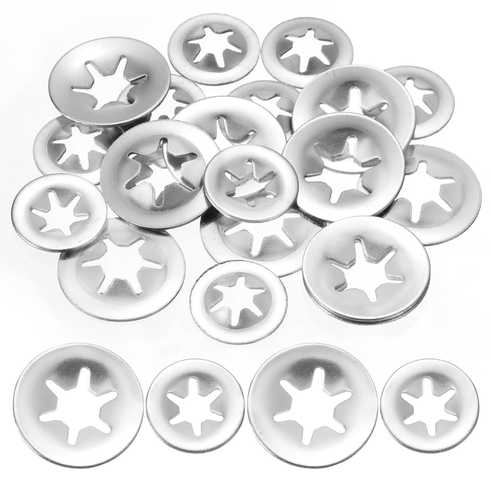 20 Packs Internal Tooth Star Lock Washers Set M3 M4 Push on Clips, 304 ...