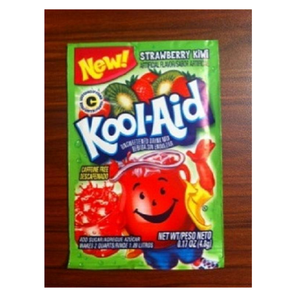 20 Packs Kool Aid STRAWBERRY KIWI Flavor Drink Mix Packet Gluten Free FREE SHIP
