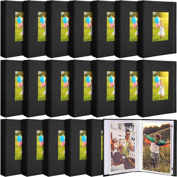 20 Packs Photo Album 4x6 Small Picture Album Linen Cover Memory Book ...
