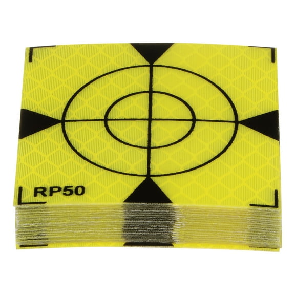 20 Packs Reflector Target Sheets 50mm Self Adhesive Reflective Tape Survey Target for Total Stations, Green