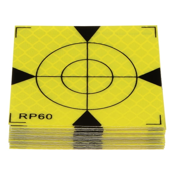 20 Packs Reflector Target Sheets 60mm Self Adhesive Reflective Tape Survey Target for Total Stations, Green