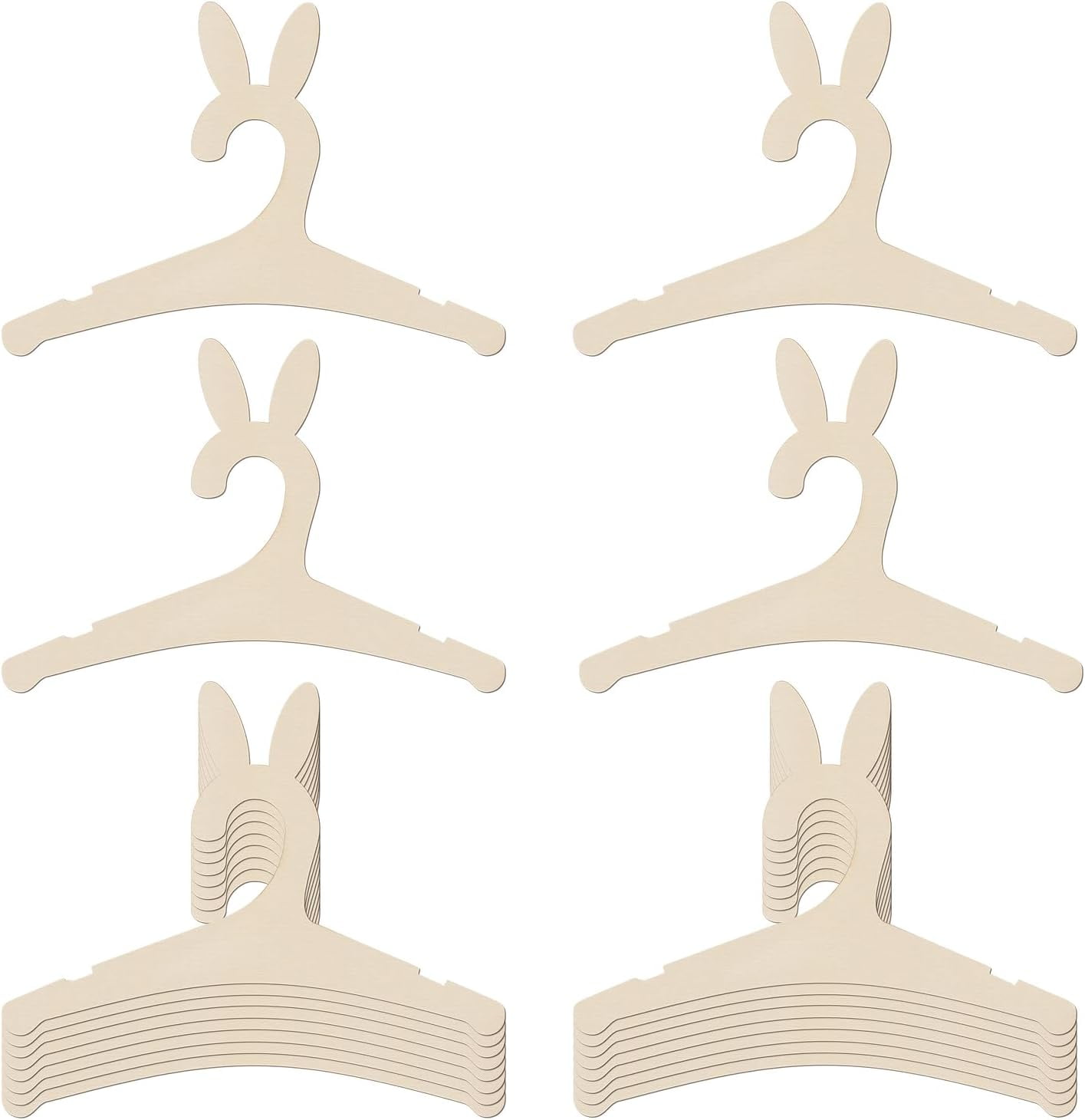 70 Pack Toddler Hangers - 11.4 Inch White Plastic Baby Clothes Hangers With Collar Protection
