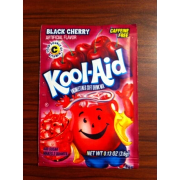 20 Packs of Kool Aid BLACK CHERRY Flavor Drink Mix Packet NEW Gluten Free SHIP