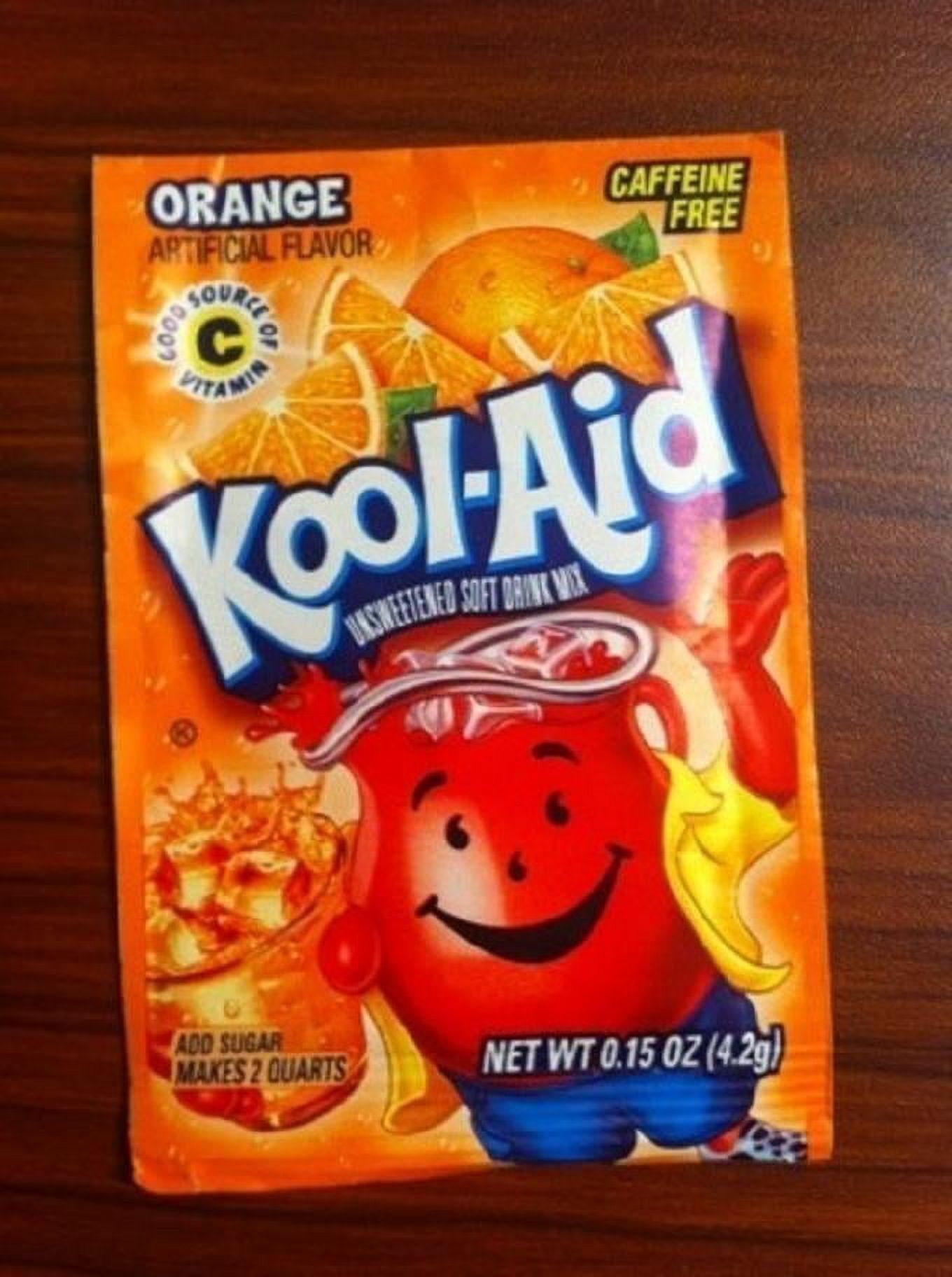 Kool Aid Orange Flavor Drink Mix – 20 Packets, Gluten Free, Caffeine Free – Exp 4/2026