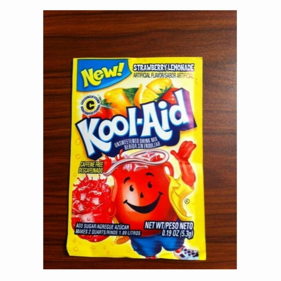 20 Packs of Kool Aid STRAWBERRY LEMONADE Flavor Drink Mix Packet NEW Gluten Free
