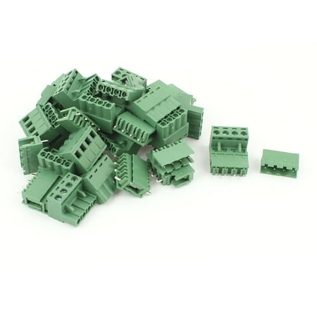 20 Pair 4 Pins 5.08mm Pitch Male Female PCB Screw Terminal Block Adapter