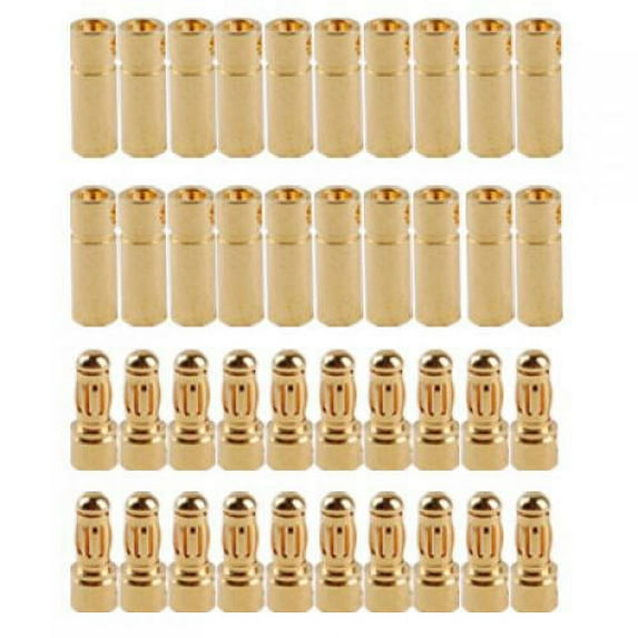 20 Pairs 3.5mm -plated Male Female Banana Plug Connector RC Battery
