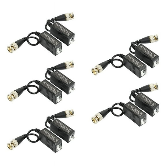 20 Pairs 40 Pieces Passive Video Balun Transmitter & Transceiver with Cable for 1080P TVI/CVI/TVI/AHD/960H DVR Camera