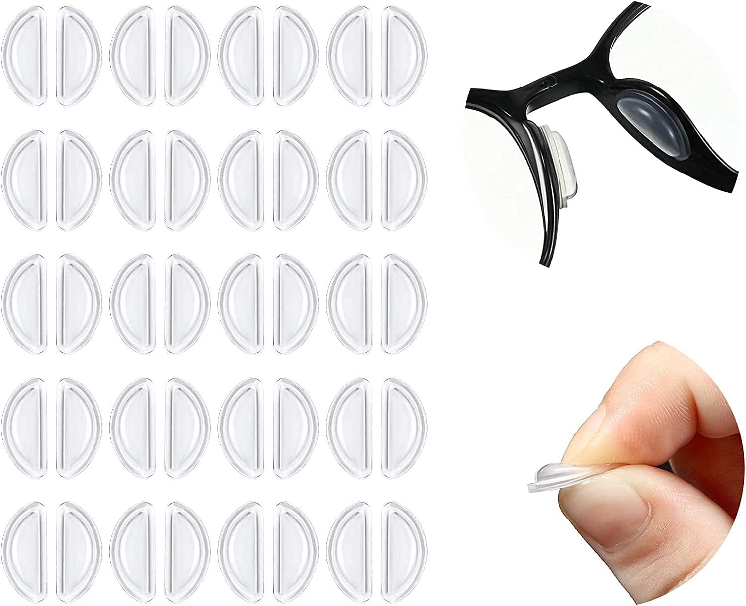 Eyeglass nose pads 10 pairs anti slip glasses nose pads soft silicone clearance