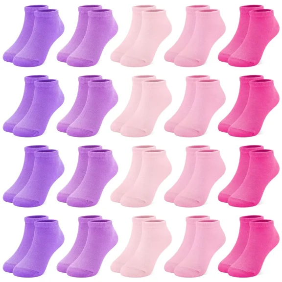 20 Pairs Girls Socks, Toddler Kids Ankle Low Cut Socks Aged 1-13