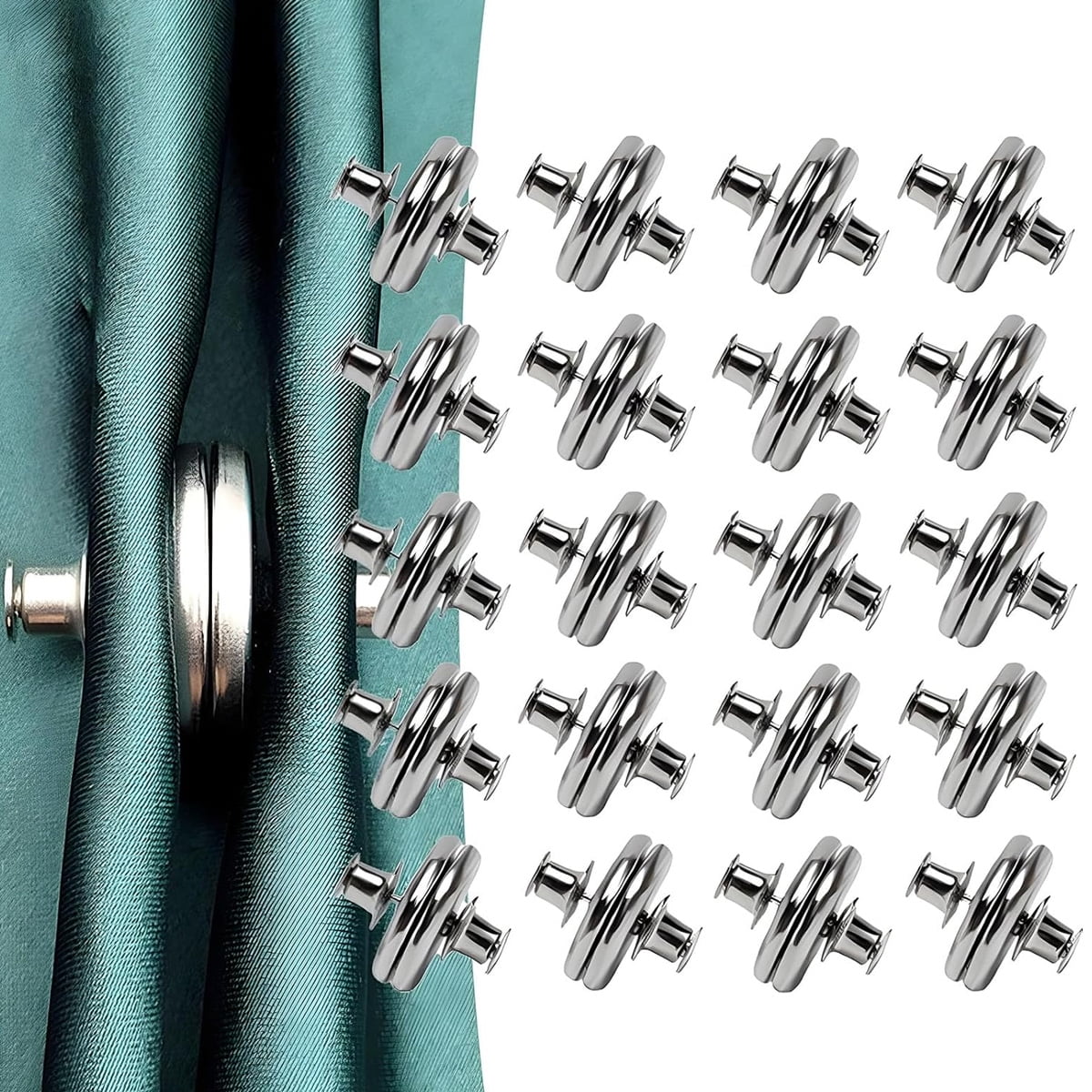 20 Pairs Curtain Magnets Closure,Magnetic Curtain Clips,Strong Magnets ...