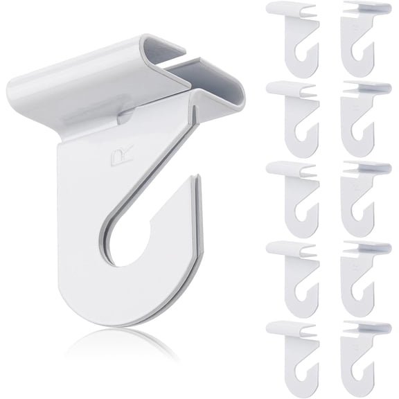 20 Pairs Drop Ceiling Hooks for Hanging, Suspended Track Ceiling Tile Clips, Ceiling Grid Hangers for Classroom, Office, Home, Wedding Decorations