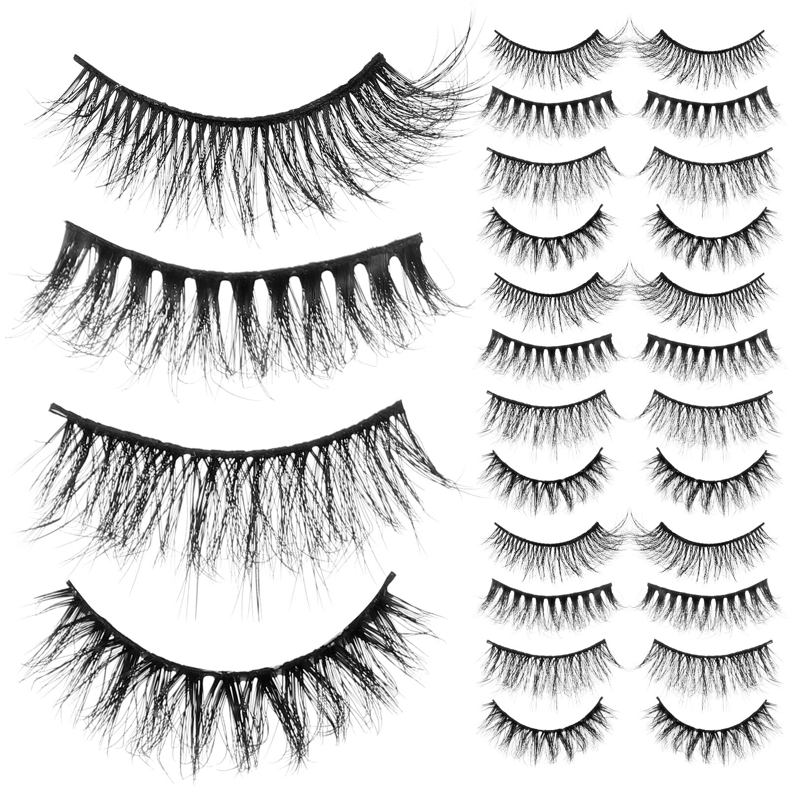 20 Pairs Fake Eyelash Artificial Lashes Makeup Fake Lashes Lash Strip