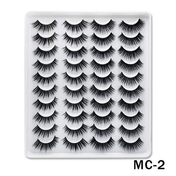 20 Pairs Fake Eyelashes Lashes Natural Dramatic Volume Eyelashes Extension False Eyelashes 3D Makeup Kit
