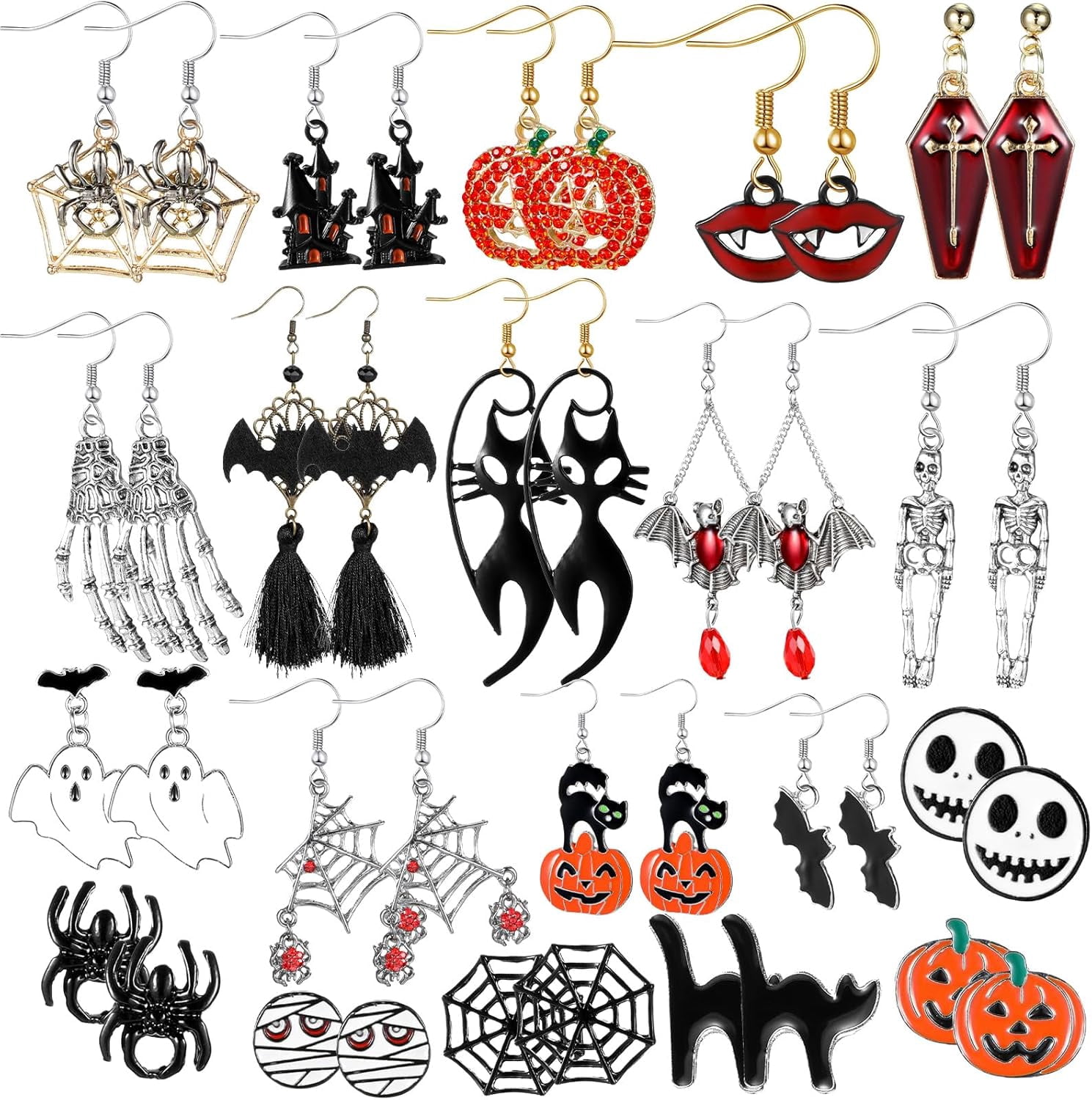 20 Pairs Halloween Earrings For Women Halloween Theme Jewelry Cute Drop