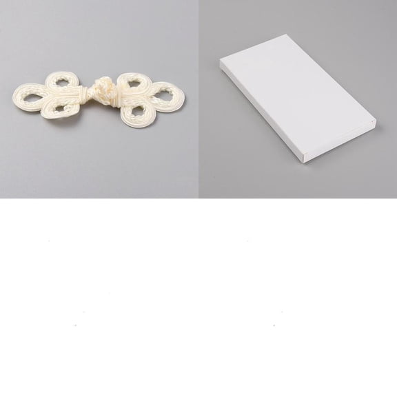 20 Pairs Handmade Chinese Frogs Knots Buttons Polyester Button Beige 53x145x4mm