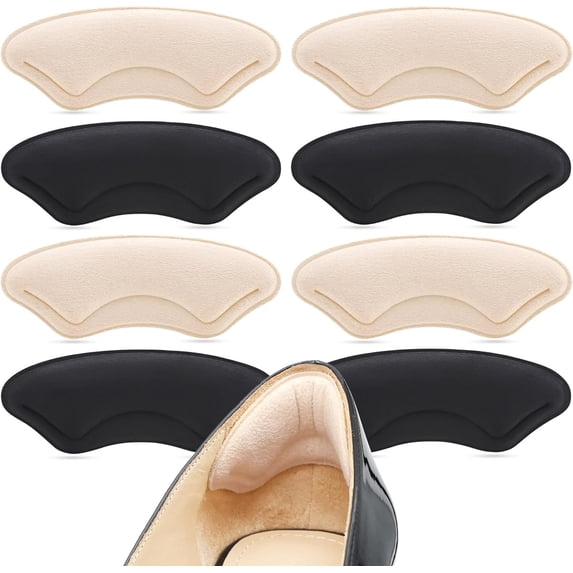 20 Pairs Heel Cushion Liners for Big & Loose Shoes - Protectors for Blisters, Friction & Heel Pain - Anti-Slip Grips to Make Shoes Fit Tighter