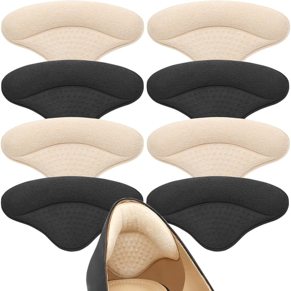 20 Pairs Heel Cushion Liners for Big & Loose Shoes - Protectors for Blisters, Friction & Heel Pain - Anti-Slip Grips to Make Shoes Fit Tighter