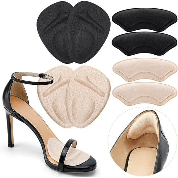 20 Pairs Heel Cushion Pads for Shoes Too Big, Shoe Grips Liners Heel Protectors for Loose Shoes, Heel Pain, Blisters and Rubbing, Anti Slip Shoe Filler Make Shoes Fit Tighter(Beige)