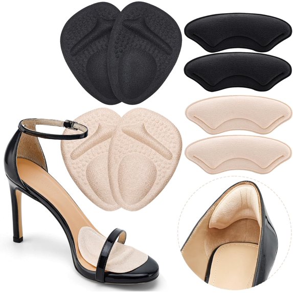 20 Pairs Heel Cushion Pads for Shoes Too Big, Shoe Grips Liners Heel Protectors for Loose Shoes, Heel Pain, Blisters and Rubbing, Anti Slip Shoe Filler Make Shoes Fit Tighter(Beige)