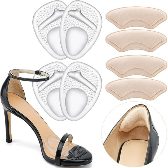 20 Pairs Heel Cushion Pads for Shoes Too Big, Shoe Grips Liners Heel Protectors for Loose Shoes, Heel Pain, Blisters and Rubbing, Anti Slip Shoe Filler Make Shoes Fit Tighter(Beige)