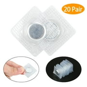 20 Pairs Hidden Sew Magnetic Snap, TSV Invisible Magnet Fastener 30mm PVC Closure Purse Fastener, DIY Craft Sewing Tools for Handbag Clothing