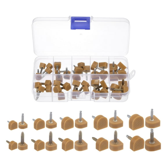 20 Pairs High Heel Replacement Tips Kit 8/9/10/11/12mm U Shaped Shoes Heel Repair Protectors Caps Dowels Beige