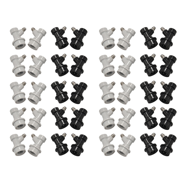 20 Pairs Homebrew Ball Lock Disconnect Liquid and Gas Barbed Connectors